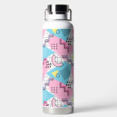 Bouteille D'eau Memphis Active Pink Bleu clair dans les années 80 (Plage)