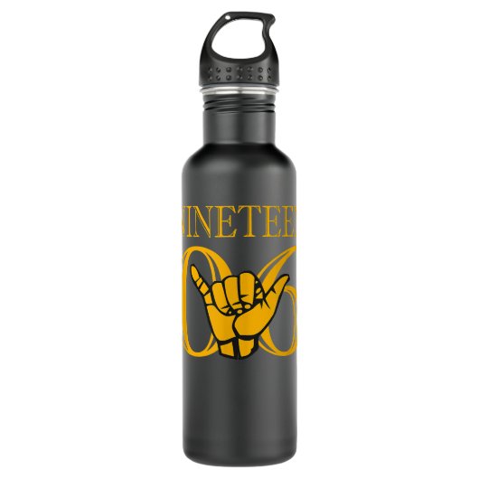 Bouteille D'eau Men alpha 1906 Phi Gold Alpha Hand Sign  (Devant)