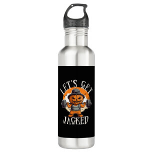 Bouteille D'eau Mens Laissons Le Citrouille Jack-O-Lantern Enjoué