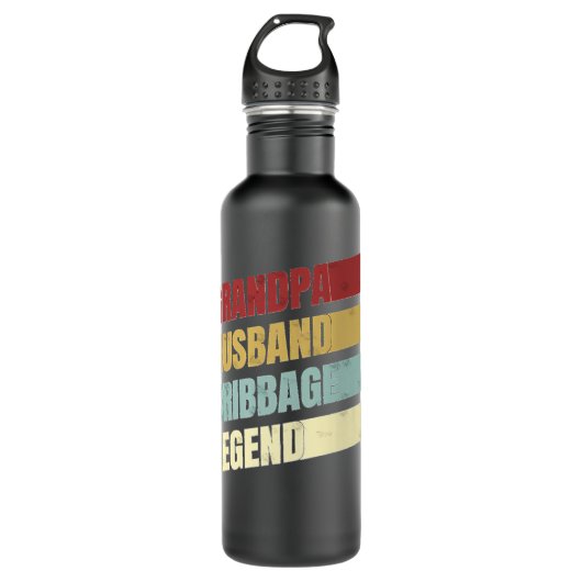 Bouteille D'eau Mens Rero Cribbage Board Game Grandpa Husband Crib (Devant)