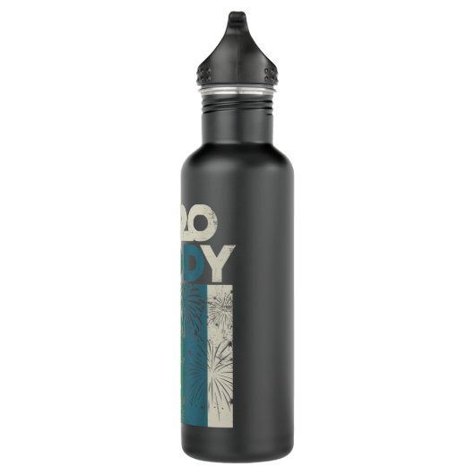 Bouteille D'eau Mens Retro Pyro Daddy Pyrotechnicien Père Firewo (Droite)