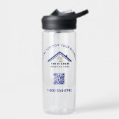 Bouteille D'eau Merci et votre logo d'entreprise Code QR (Gauche)