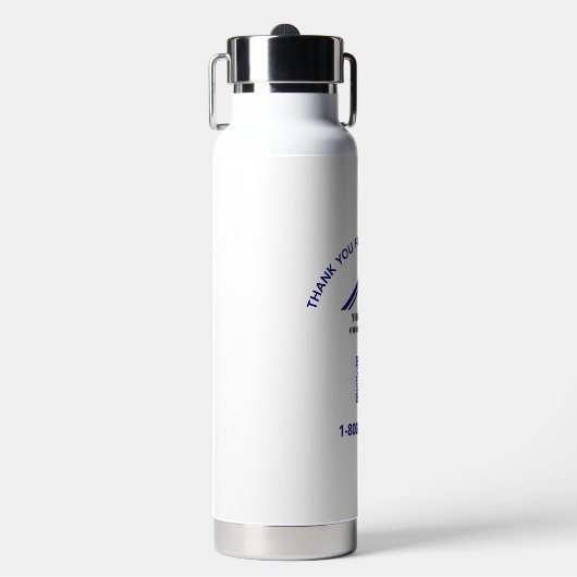 Bouteille D'eau Merci et votre logo d'entreprise Code QR (Salle de sport)