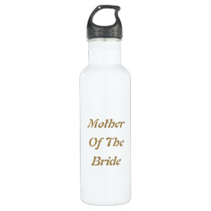 Bouteille D'eau Mère de la mariée Maman Cadeau de faveur or blanc