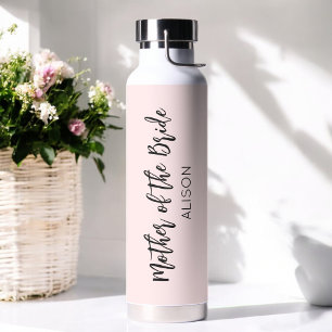 Bouteille D'eau Mère de la Mariée Rose Blush Mariage 
