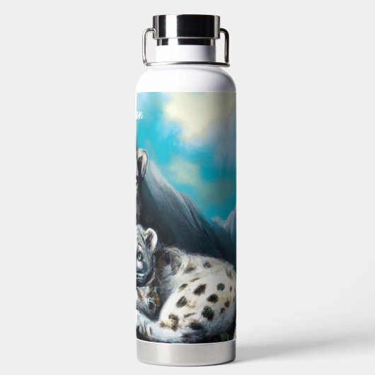 Bouteille D'eau Mère léopard des neiges et petit-déjeuner dans les (Plage)