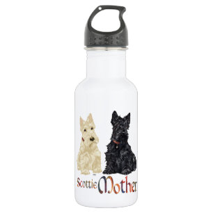 Bouteille D'eau Mère Scottish Terriers roux et noir