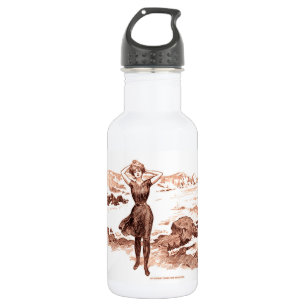 Bouteille D'eau Mermaid Beach Gibson Girl Victorian Antique