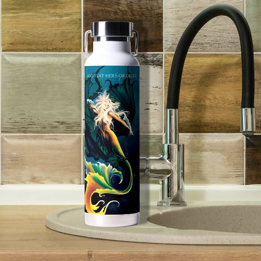Bouteille D'eau Mermaid Dragon Imaginaire bleu
