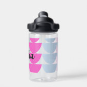 Bouteille D'eau Mermaid Scales Blue Rose Nom des enfants (Salle de sport)