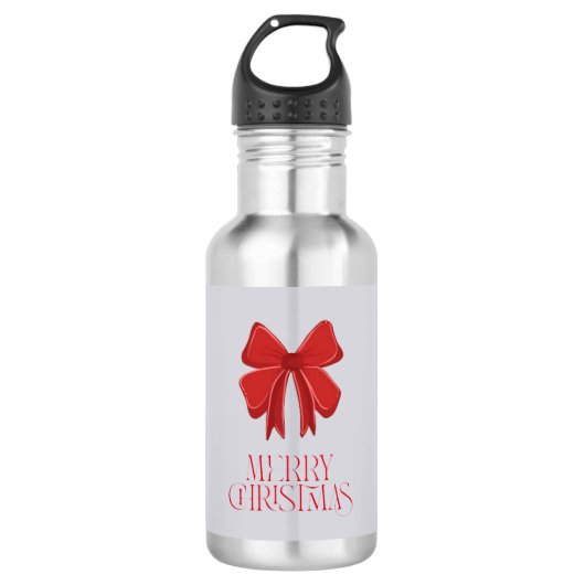 Bouteille D'eau Merry Christmas Water Bottle – Bow Holiday Style (Devant)