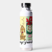 Bouteille D'eau Merry Grinchmas Holiday Collage (Gauche)