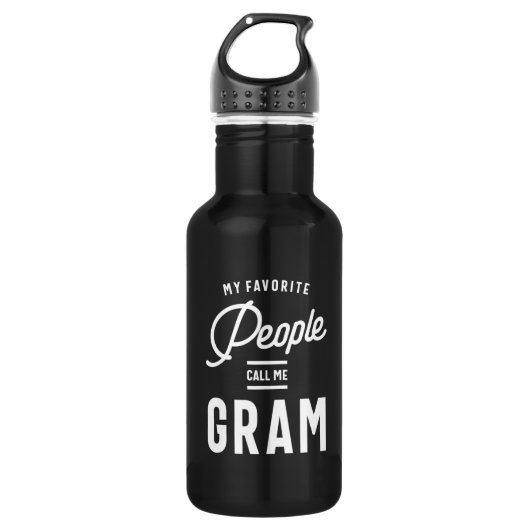 Bouteille D'eau Mes Gens Préférés M'Appelent Gram (Devant)