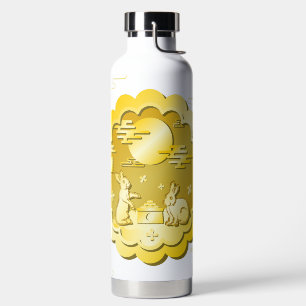 Bouteille D'eau Mi-automne Festival Gold Mooncake Moon Rabbit