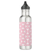 Bouteille D'eau Mi-Siècle Moderne Bébé rose et blanc Motif (Droite)