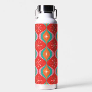 Bouteille D'eau Mi-siècle moderne Snazzy Orange et Aqua