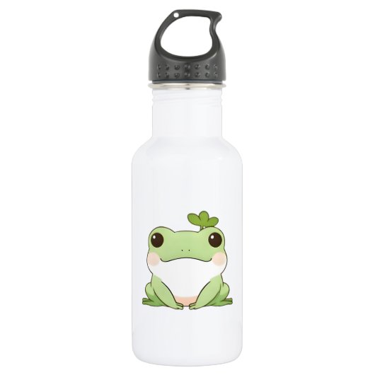 Bouteille D'eau Mignon Dessin Simple de Grenouille Chibi de Style  (Devant)