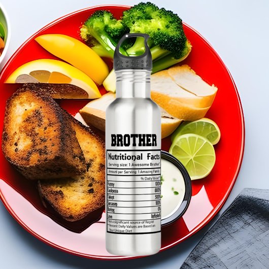 Bouteille D'eau mignon Frère mot faits d'art