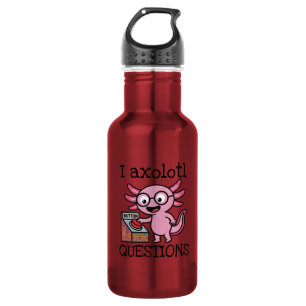 Bouteille D'eau Mignon Je me pose des questions de axolotl aztèque