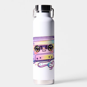 Bouteille D'eau Mignon Kawaii Cassette Rétro Ruban Pastel Violet M