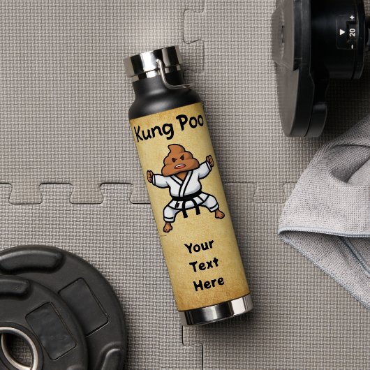 Bouteille D'eau Mignon Kung Poo Karate (Salle de sport (pivotée))