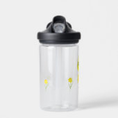 Bouteille D'eau Mignon poussin jaune et fleurs (Avant)