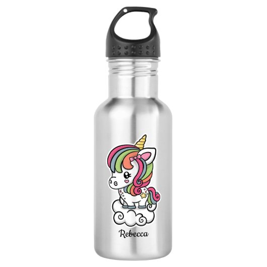 Bouteille d'eau mignonne de licorne (Devant)
