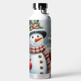 Bouteille D'eau Mignonne, Vintage/Whimsical bonhomme de neige de N