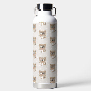 Bouteille D'eau Mignons ratons laveurs dessin animé motif hivernal