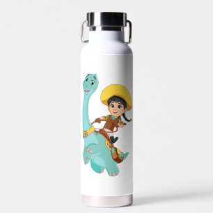 Bouteille D'eau Min & Clover Joyeux Cowgirl & Brontosaurus Ride