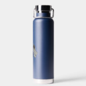 Bouteille d'eau mince en ligne bleue (Arrière)