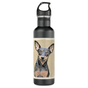 Bouteille D'eau Miniature Pinscher Peinture mignonne Chien Art ori