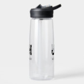 BOUTEILLE D'EAU MINIMALIST BLACK TWO LETTER MONOGRAM NAME CLEAR (Gauche)