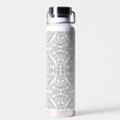 Bouteille D'eau Minimalist Grey Floral Pattern (Arrière)
