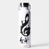 Bouteille D'eau Minimalist Musical Treble Clef Art - Saxophone  (Avant)