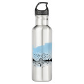 Bouteille D'eau Minimalist Winter Mountain Adventure Water Bottle (Devant)