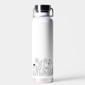 Bouteille D'eau Minimaliste Fleur Sauvage Mère de la Mariée (Arrière)