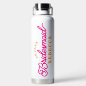 Bouteille d'eau minimaliste rose orange (Plage)