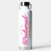 Bouteille d'eau minimaliste rose orange (Avant)