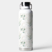 Bouteille D'eau Mint Green Pastel Floral Greenery Motif (Plage)