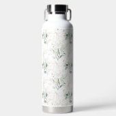 Bouteille D'eau Mint Green Pastel Floral Greenery Motif (Avant)