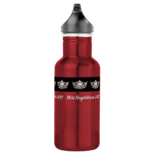 Bouteille d'eau Miss America Argent Crown Pexagon