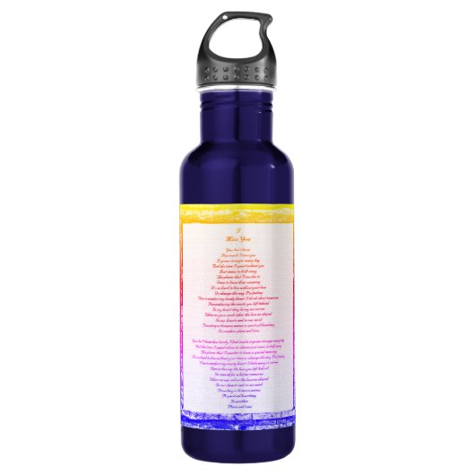 Bouteille D'eau Miss You Aluminum Water Bottle (Devant)