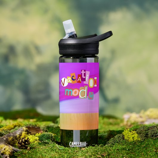 Bouteille D'eau Mode Vacances Rétro Style Plage (En extérieur (pivoté))