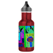 Bouteille D'eau Mode verte Inspiration Abstraite de Matisse (Droite)