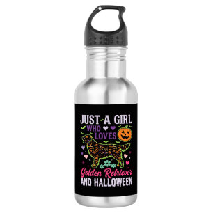 Bouteille D'eau Modèle de chien citrouille fille Halloween Golden