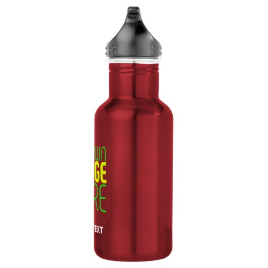 BOUTEILLE D'EAU MODÈLE DE TEXTE D'IMAGE ROUGE SIMPLE MODERNE (Droite)