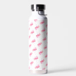 Bouteille D'eau Modèle flamant rose<br><div class="desc">Cette bouteille isolée présente un motif de flamants roses d'aquarelle sur un arrière - plan blanc. Il fait un cadeau unique pour l'amant flamand dans votre vie. Pour voir le thème correspondant,  visitez le site www.zazzle.com/dotellabelle L'aquarelle originale de Victoria Grigaliunas de Do Tell A Belle</div>