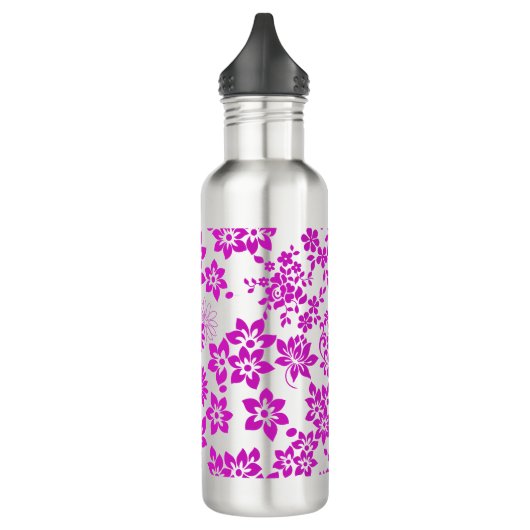 Bouteille D'eau Modèle floral D02.pink.b (Gauche)