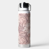 Bouteille D'eau Modèle floral de nom personnalisé (Arrière)